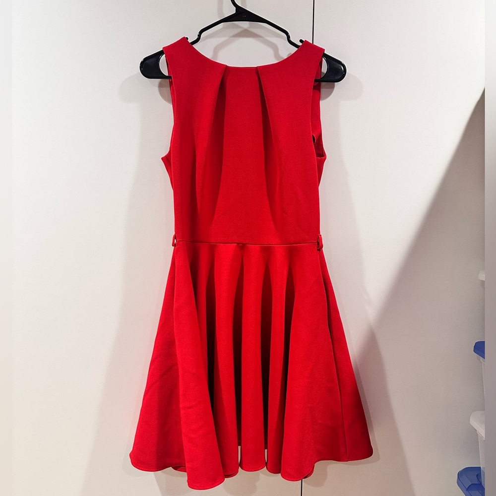 Closet London Red swing skater dress